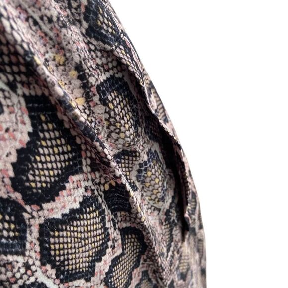All Saints Tate Misra Asymmetric Hem Dress Elegant Snake Print Maxi Dress in S - Picture 11 of 13